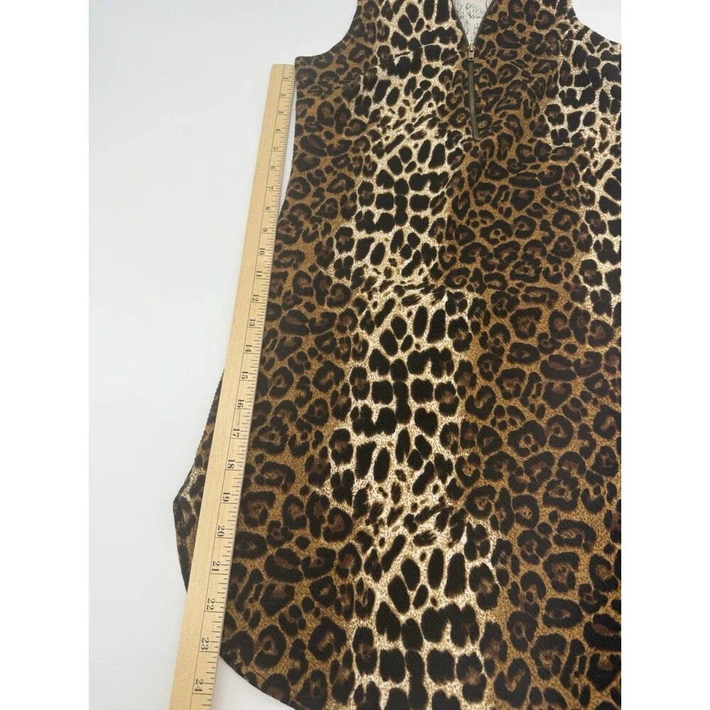 Woman’s Dress S Cheetah Print Brown Dip Hem Love ❤️ Chesley Read Description - Picture 7 of 9